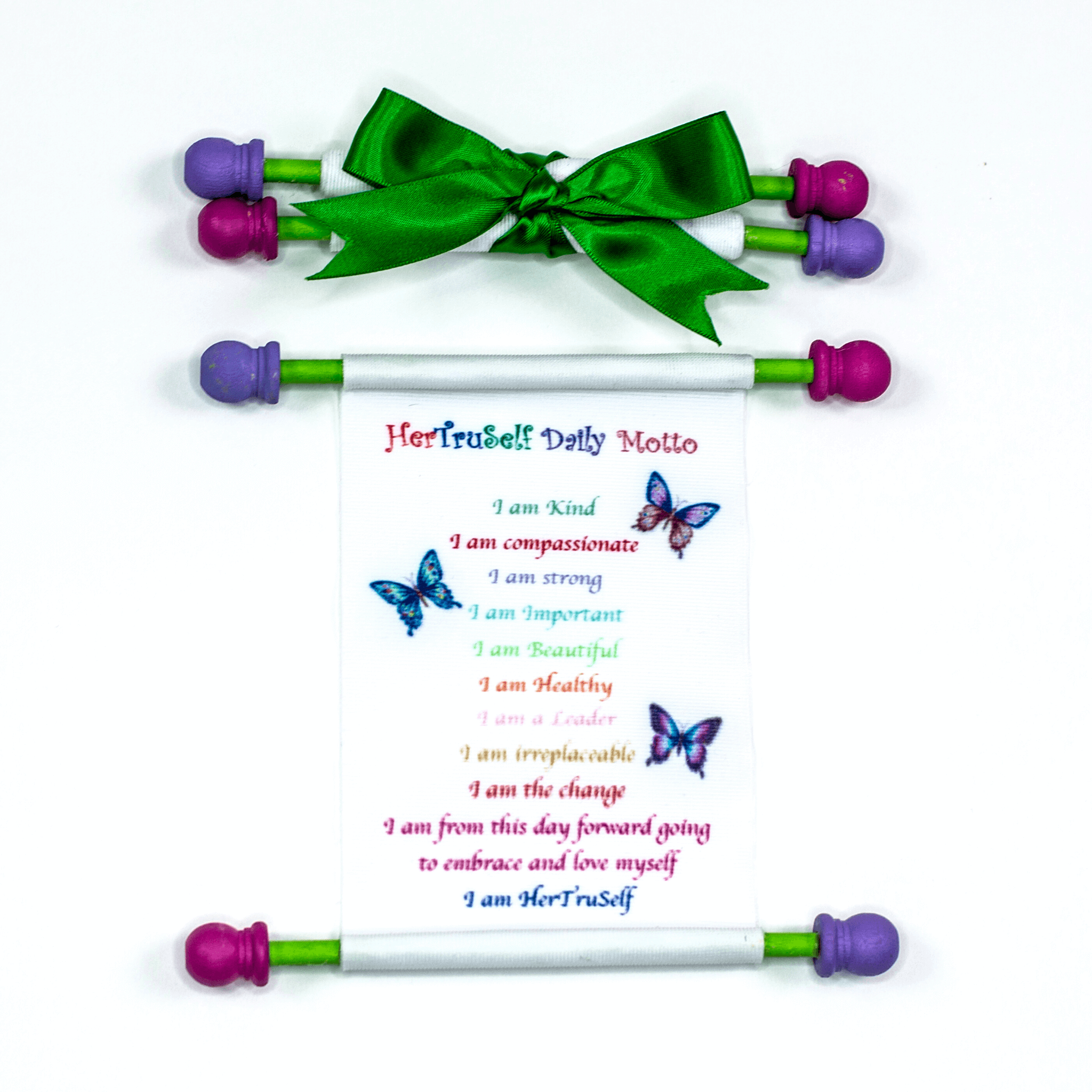 HerTruSelf 'I AM' Statements Scroll: Unlock the potential within with empowering affirmations. Fosters resilience and belief in every girl. Order the HerTruSelf Activity Toolkit now for a transformative journey! 